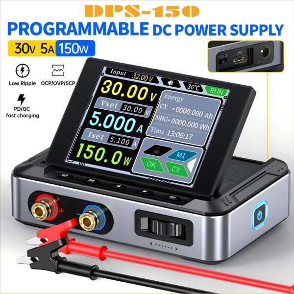 FNIRSI DPS-150 Programmable CNC DC Power Supply 150W High Power 30V 5A Adjustable Voltage Stabilized Switching Power Supply