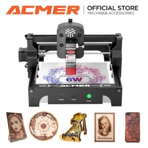 ACMER S1 6W laser engraving power 36W woodworking engraving machine 445±5nm Blue CNC laser cutting machine acrylic wood plate