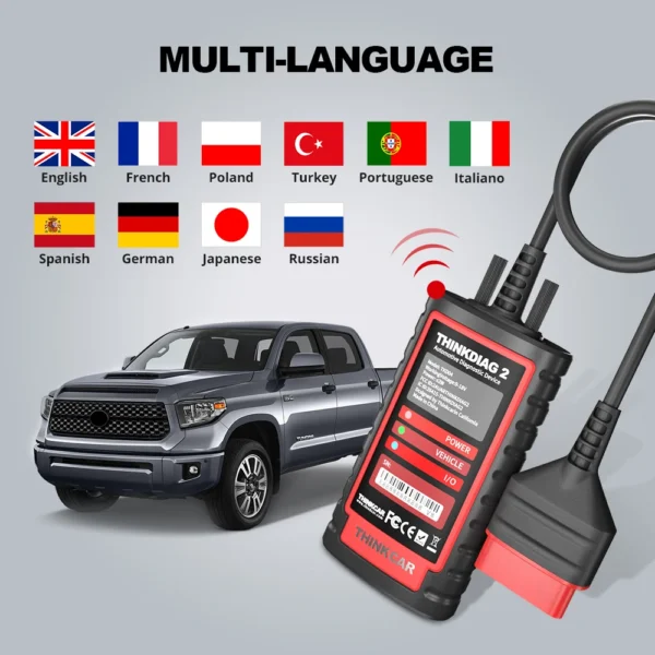 THINKCAR Thinkdiag 2 OBD2 Scanner Support CAN FD Protocols Fit For GM Car Brands Free Full Softwares 16 Reset Functions ECU Code - Image 2