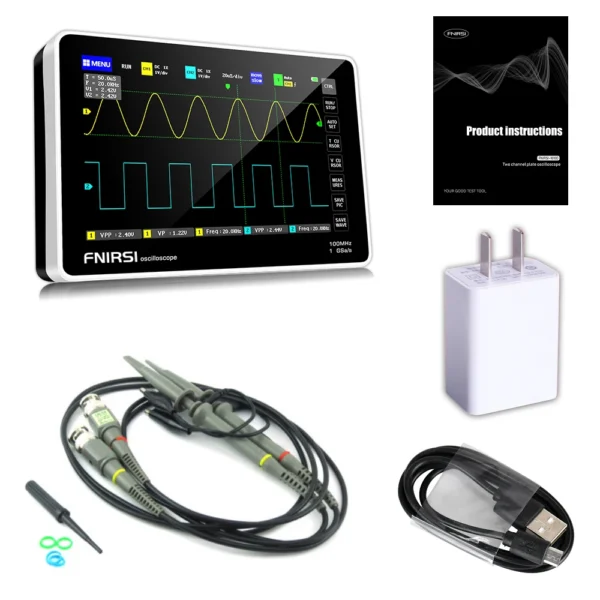 FNIRSI-1013D Digital Storage Oscilloscope 2 Channel 100M Bandwidth 1GSa/s Sampling Rate Touch Screen Digital Tablet Oscilloscope - Image 5