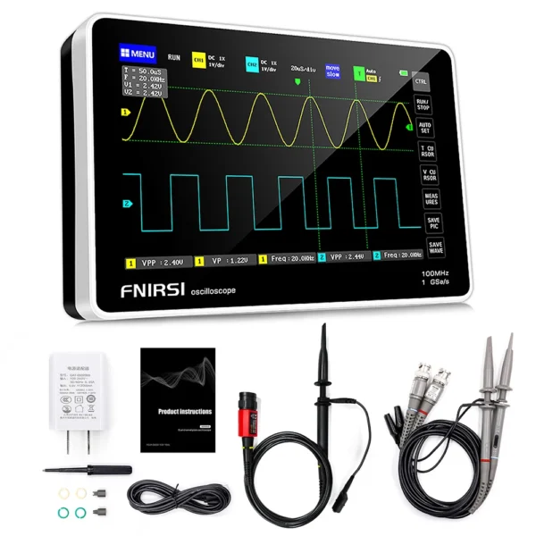 FNIRSI-1013D Digital Storage Oscilloscope 2 Channel 100M Bandwidth 1GSa/s Sampling Rate Touch Screen Digital Tablet Oscilloscope - Image 6