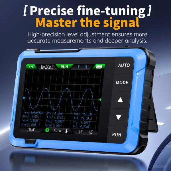 FNIRSI New DSO510 DSO152 DSO153 Mini Handheld Digital 2 IN 1 Oscilloscope Portable 48MS/s 10MHz Bandwidth Electronic Repair Tool - Image 4