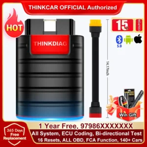 2024 THINKCAR Thinkdiag ALL System Car Diagnostic Tools 16 Resets ECU Coding 1 Year Free OBD2 Scanner Code Reader V1.23.004