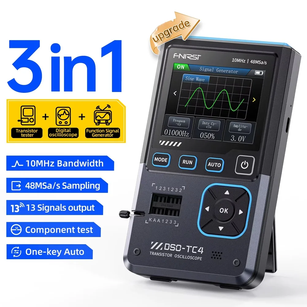 HOT -TC4 3 in 1 Digital Oscilloscope 10MHz 48Ms/S Transistor Tester Electronics Component Tester USB Charger Tools - Image 2