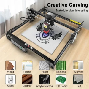 LJGDKJ-Z6-2.5W 7.0W Laser Engraving Machine Wood Marking Cutting Machin 110-240V Engraving 0.01mm 32bit 300mm Touch Screen Laser